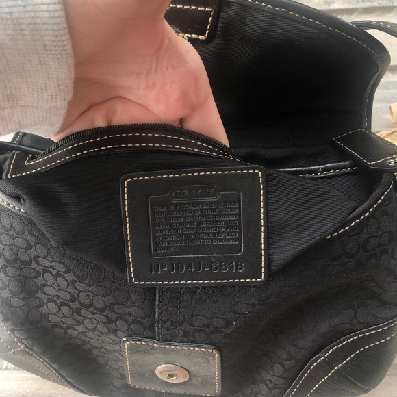 Vintage Y2K Coach Signature Black Soho Boho Purse Bag - Picture 8 of 10